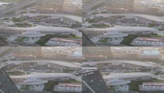 广州天环广场航拍高清在线视频素材下载