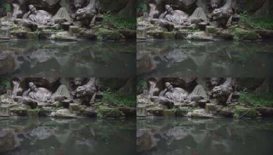 杭州西湖景区虎跑公园高清在线视频素材下载