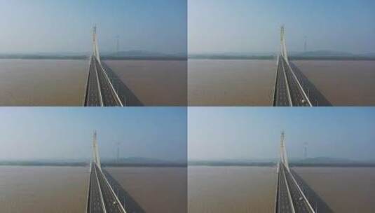 安徽省池州长江大桥航拍视频高清在线视频素材下载