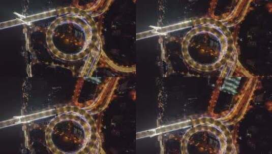 南浦大桥正扣俯拍高清在线视频素材下载