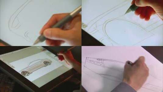 设计师设计绘画工程师绘机械图高清在线视频素材下载