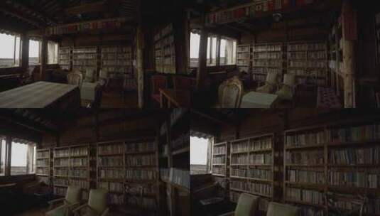 古村中的书店高清在线视频素材下载