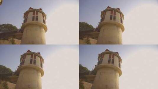 水塔的平移镜头高清在线视频素材下载