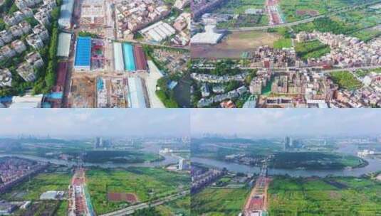 广州番禺海珠湾隧道南浦段工程建设高清在线视频素材下载