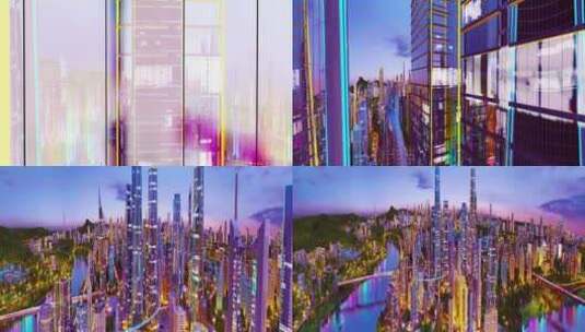 未来城市发展与繁华07高清在线视频素材下载