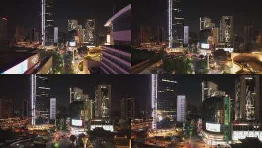 城市商业购物中心街道夜景高清在线视频素材下载