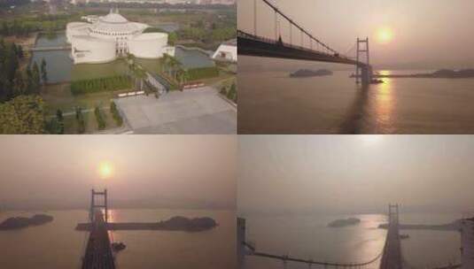 东莞虎门大桥及海战纪念馆高清在线视频素材下载