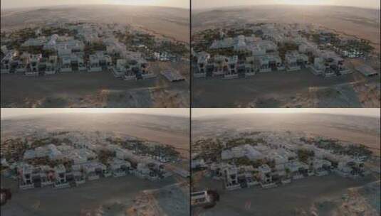 阿联酋阿布扎比沙漠酒店日出9高清在线视频素材下载