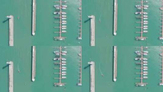 码头归港的帆船高清在线视频素材下载