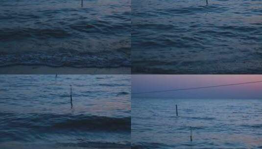 夕阳下的海水高清在线视频素材下载
