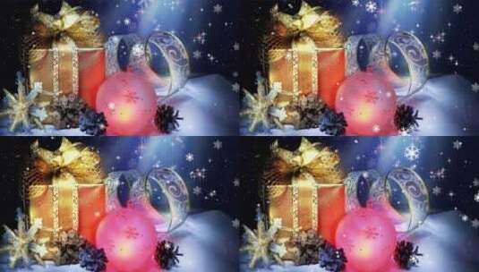 唯美冬雪季天圣诞元旦春节节日背景视频素材高清在线视频素材下载