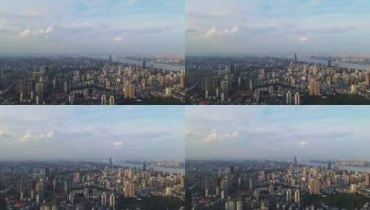 航拍城市天际线高楼群都市风景高清在线视频素材下载
