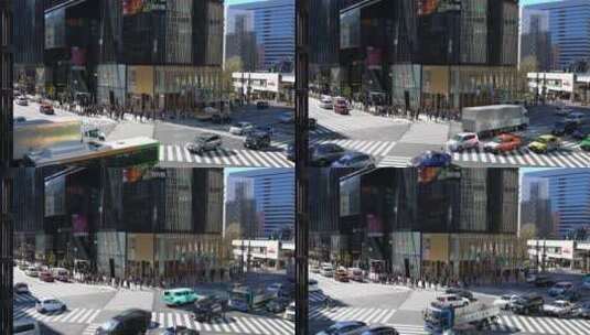 日本东京银座路口高清在线视频素材下载