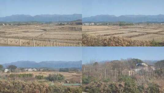 九江列车沿途风景冬季高清在线视频素材下载