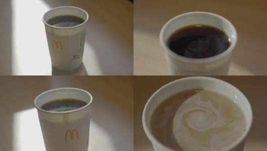 广州黄埔区麦当劳金拱门咖啡高清在线视频素材下载