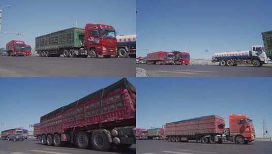道路卡车运输高清在线视频素材下载