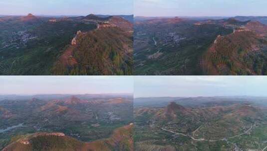 岱崮山区风景，地形地貌高清在线视频素材下载