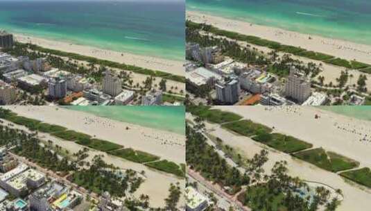 夏季无人机视频之旅迈阿密海滩高清在线视频素材下载