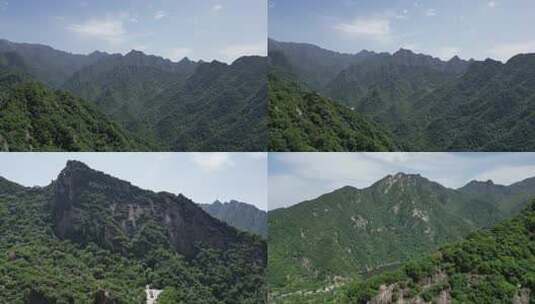 秦岭翠华山景区终南山4K风光航拍4高清在线视频素材下载