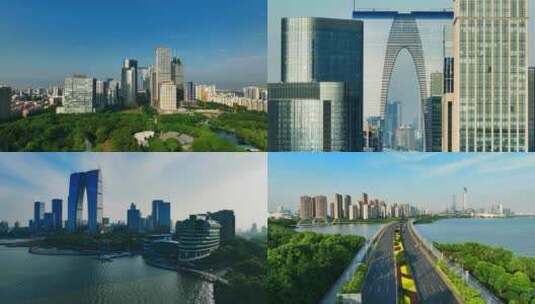 江苏苏州城市航拍高清在线视频素材下载