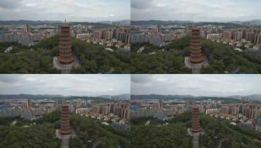 航拍深圳光明区-红花山公园高清在线视频素材下载