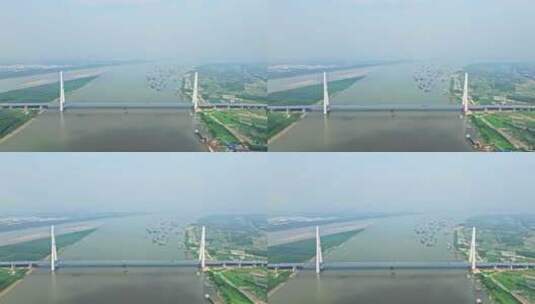 武汉青山大桥平视直推镜头高清在线视频素材下载