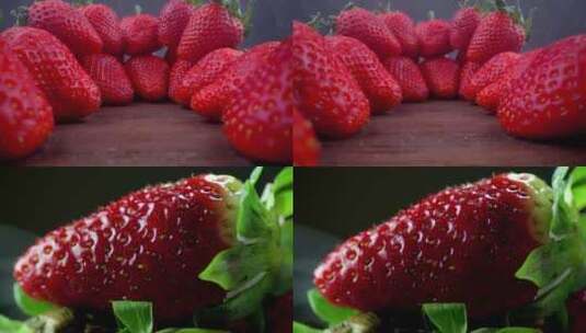 草莓棚拍 草莓拍摄 草莓质感高清在线视频素材下载