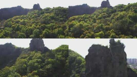 原创拍摄德清县地标之一武康箱子山石头标志高清在线视频素材下载