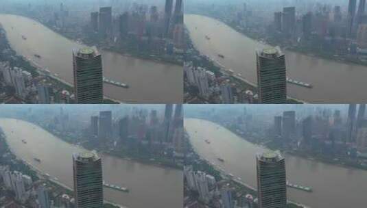 航拍上海·白玉兰广场高清在线视频素材下载