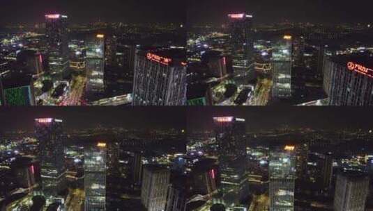 广州城市航拍夜景高清在线视频素材下载