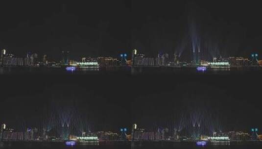 杭州奥体中心亚运会灯光秀高清在线视频素材下载