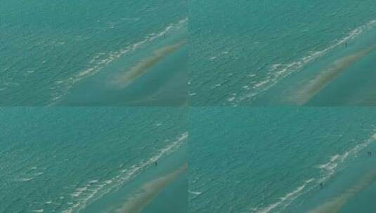 航拍大海沙滩海边风光高清在线视频素材下载