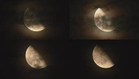 4K-月亮、月球延时摄影高清在线视频素材下载