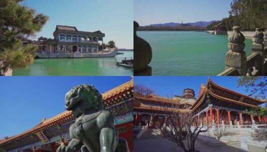 北京颐和园自然风光高清在线视频素材下载