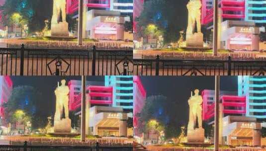 海珠广场解放军雕像高清在线视频素材下载