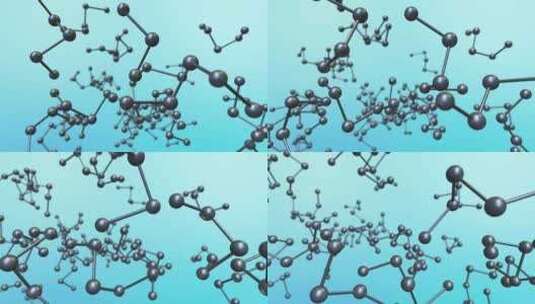 分子动画 粒子 化学 粒子光效高清在线视频素材下载