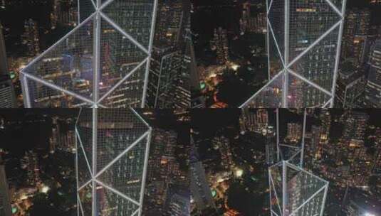 香港维多利亚港中环街景空镜高清在线视频素材下载