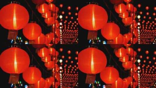 中国年喜庆红色灯笼高清在线视频素材下载