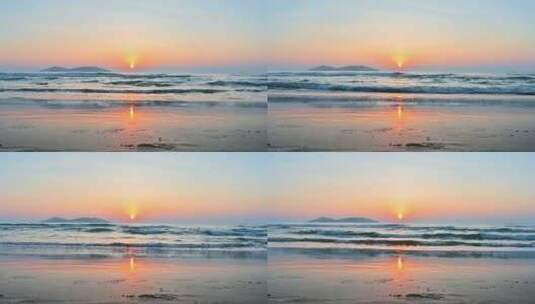 海南省三亚市海棠湾海洋大海沙滩海浪高清在线视频素材下载