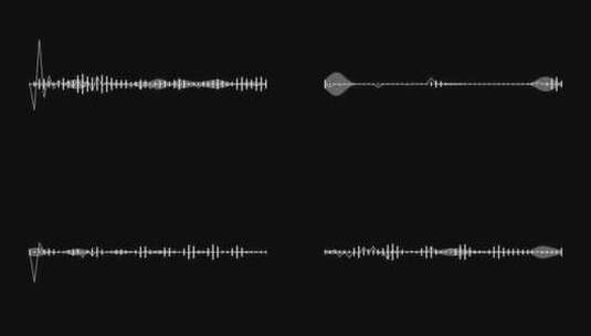 动画白色音频频率波形频谱高清在线视频素材下载