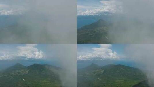 热带山地与云在Camiguin菲律宾高清在线视频素材下载