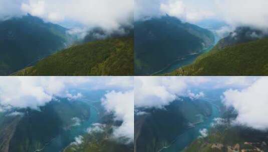 航拍中国山水自然风景高清在线视频素材下载