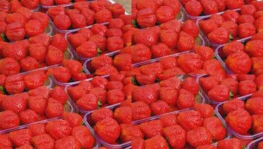 草莓盆装特写草莓高清在线视频素材下载