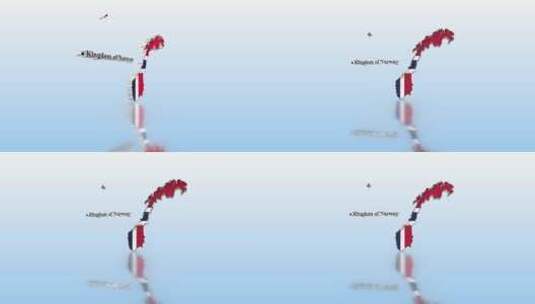 挪威国旗地图高清在线视频素材下载