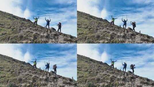 徒步登山高清在线视频素材下载