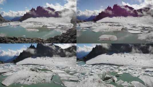 4k湖泊雪山冰川融化高清在线视频素材下载