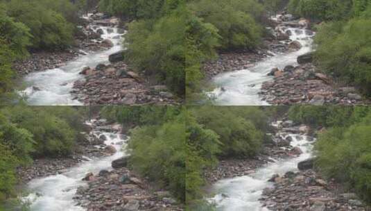 雨天的河流慢动作高清在线视频素材下载