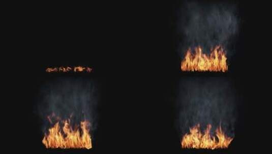 壁炉里冒烟的火4K高清在线视频素材下载