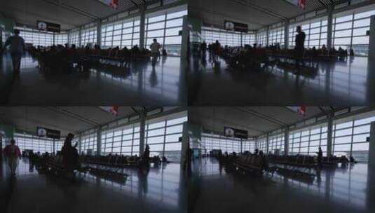 4K长沙黄花机场航空港候机大厅延时空镜高清在线视频素材下载