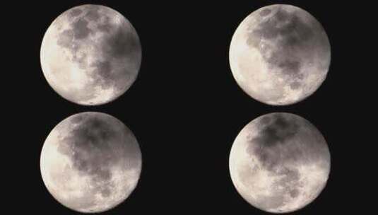 月亮特写月球夜空高清在线视频素材下载